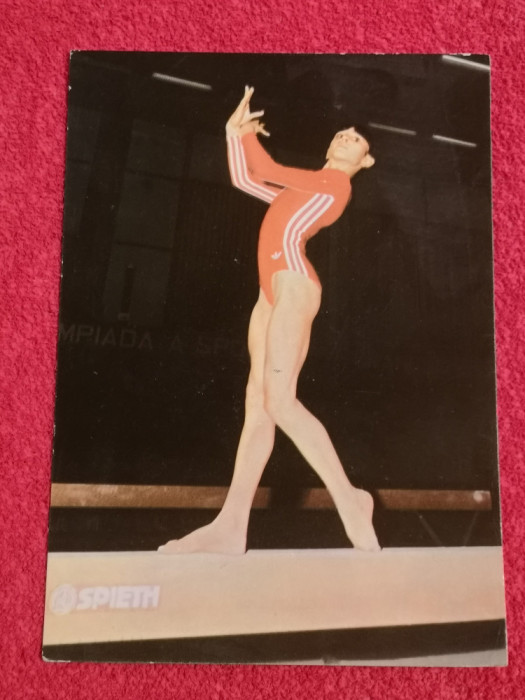 Foto gimnastica-tip carte postala - gimnasta LAURA CUTINA (JO 1984)