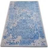 Covor Vintage 22208/053 albastru si gri rozetă clasică, 80x150 cm, Dreptunghi, Polipropilena