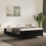Cumpara ieftin Pat box spring cu saltea, negru, 140x190 cm, catifea