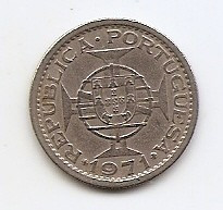 Sao Tome &amp;amp; Principe 2.5 Escudos 1971 - Copper-nickel, 18 mm KM-19 foto