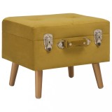 vidaXL Taburet de depozitare, galben muștar, 40 cm, catifea 329252