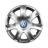Set 4 capace roti potrivite jantelor de 15 inchi (R15) compatibile gama Volkswagen, model - 326, Sigla Albastra