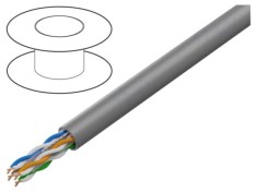 Cablu LANBERG U/UTP 4x2x24AWG PVC Gri 100m LCU6-11CU-0100-S