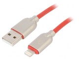 Cablu USB Apple Lightning 2m Roșu, Gembird