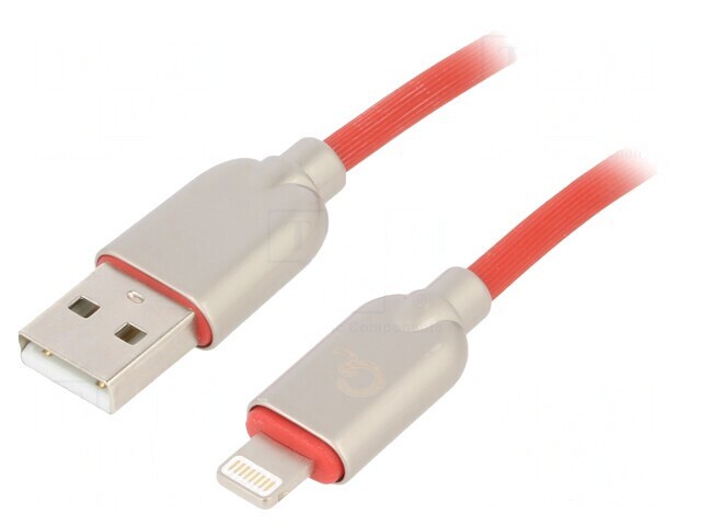 Cablu USB Apple Lightning 2m Roșu