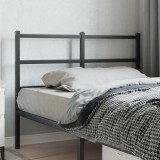 VidaXL Tăblie de pat metalică, negru, 120 cm 355396