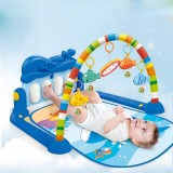 Centru Activitati Multifunctional 4in1 Bebe, Lumini, Sunete, Pian Muzical, Jucarii Detasabile, 0 luni+, ALBASTRU