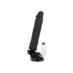 Vibrator Realist Base Cock cu Suport Handsfree si Prelungitor Penis 12 Moduri Vibratii Negru 21 cm