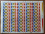 Cumpara ieftin RO 1985 , LP 1144 a,&quot;Ziua marcii postale romanesti &quot; , coala 5x10 cu viniete,MNH, Nestampilat