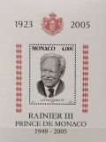 BC303, Monaco 2005, colita Printul Rainier al III-lea