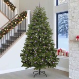 vidaXL Brad de Crăciun artificial cu 300 LED Verde 300 cm PVC și Metal 3395727
