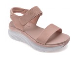 Sandale SKECHERS roz, D LUX WALKER, din material textil