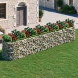 Strat &icirc;nălțat gabion, 600x100x100 cm, fier galvanizat