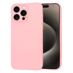 Husa premium din silicon pentru iphone 15 pro max- softflex, microfibra, chalk pink foto