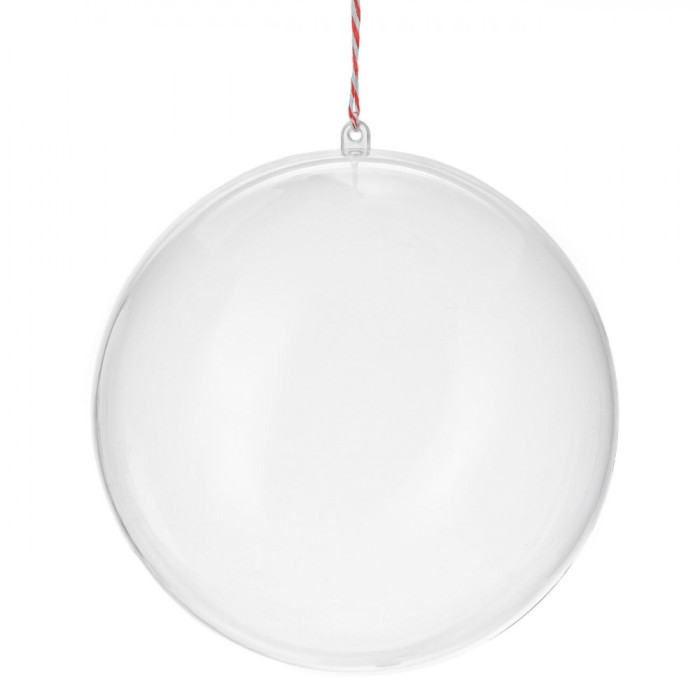 Glob Brad Crăciun Mare, Transparent, 15.6cm, Plastic