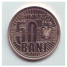 50 bani 2015, Denominarea, România, UNC (din fișic)