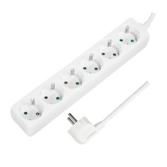 PRELUNGITOR LOGILINK, Schuko x 6, cablu 3G 1.5mm2, 230 V/16 A, 50 Hz, max. 3500 W, IP20, 1.5m, alb, &amp;quot;LPS238&amp;quot; (timbru verde 0.8 lei) foto