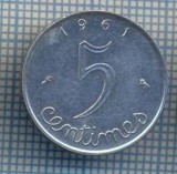 AX 1238 MONEDA - FRANTA - 5 CENTIMES -ANUL 1961 -STAREA CARE SE VEDE