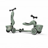 Cumpara ieftin Trotineta copii cu sezut, suport jucarie, transformabila 2in1, HighwayKick 1 Lifestyle Greenlines, 1-5 ani, pana la 50 kg, Scoot Ride