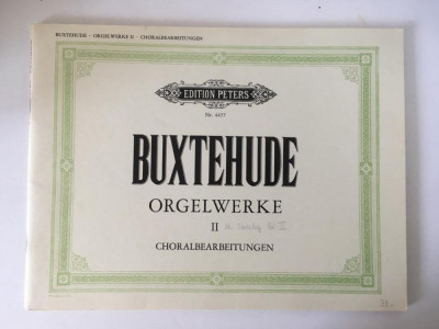 *Partitura orga Buxtehude, Orgelwerke II, Edition Peters nr. 4457, Choralbear... foto