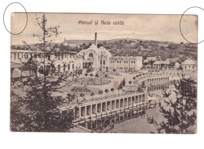 CP Ocna Sibiului - Parcul si Baia calda, circulata 1929, stare buna foto