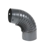 Cot cret evacuare fum, tabla emailata, FI, 120 mm, negru mat