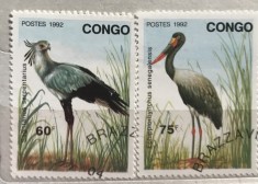 (B ) Timbre serii Straine Fauna Pasari Congo