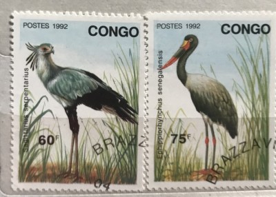 (B ) Timbre serii Straine Fauna Pasari Congo foto