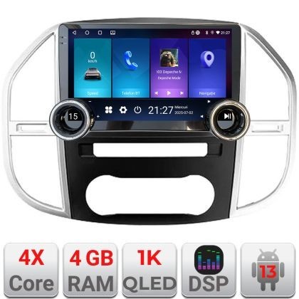 Navigatie Mercedes Vito w447 2016- Edotec 4+64 10.5 inch Incell 1K android Wifi 5Ghz gps internet Kit-w447 CarStore Technology
