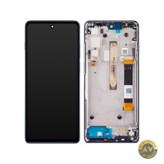 Display cu Touchscreen Motorola Moto G200 5G cu Rama Albastru Service Pack 5D68C20181
