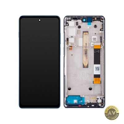Display cu Touchscreen Motorola Moto G200 5G cu Rama Albastru Service Pack 5D68C20181 foto