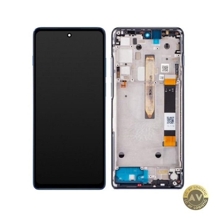 Display cu Touchscreen Motorola Moto G200 5G cu Rama Albastru Service Pack 5D68C20181