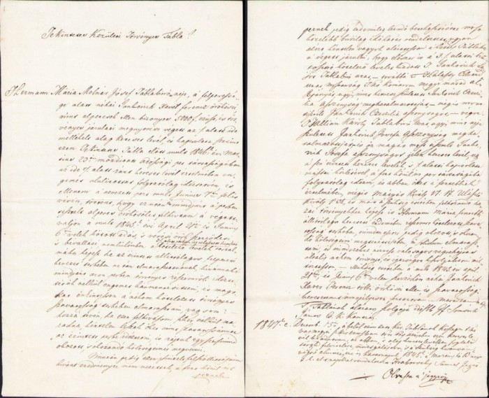 A362 Lot 14 acte olografe, 1847, &icirc;n limba maghiară, Trencsen, Trencin