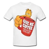 Tricou &quot; Give me coffee &quot;