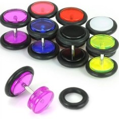 Plug UV fals - Culoare Piercing: Ro?u foto