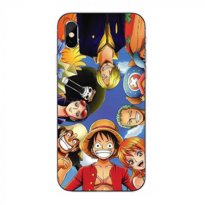 Husa compatibila cu Apple iPhone X Silicon Gel Tpu Model One Piece Crew