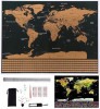 Harta lumii razuibila 82x59 cm, rigla cu lupa, ace atasare foto, stickere incluse, MT Malatec