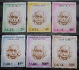 Zair 1980 Albert Einstein , fizician, serie 6v. Nestampilat