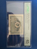 100 lei 1945 in grad 65 PMG