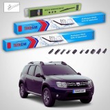Cumpara ieftin Ștergătoare Dacia Duster I Facelift SUV 2014-2016 | Set Față și Spate Flat Premium &ndash; TeamCar&reg;