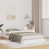 vidaXL Cadru de pat Alb 90 x 200 cm Lemn masiv de pin