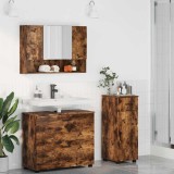 Cumpara ieftin Set de mobilier pentru baie 3 buc. Stejar fumuriu