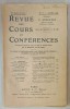 REVUE DES COURS ET CONFERENCES , No. 16 , 1934