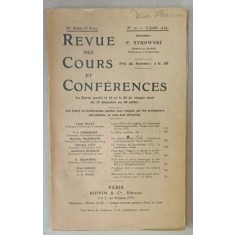REVUE DES COURS ET CONFERENCES , No. 16 , 1934