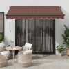 VidaXL Copertina retractabilă automat, maro, 300x250 cm 3215713
