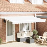 vidaXL Cortina Retractabilă Manual Alb 400x200 cm țesătură
