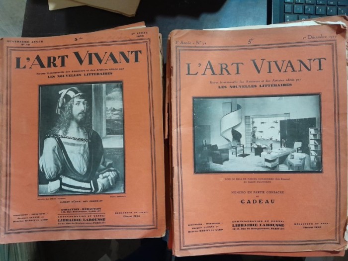 L&#039;Art Vivant : Revue bimensuelle des Amateurs et des Artistes 26 numere (detalii in descriere)