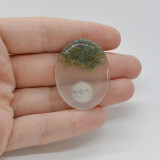 Cabochon agat moss indonezia 36x28x6mm c49