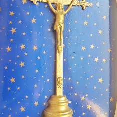 F55-Crucifix vechi alama masiva anii 1900 maxim interbelic.