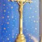 F55-Crucifix vechi alama masiva anii 1900 maxim interbelic.